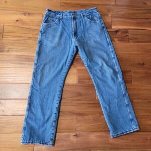 Wrangler Rugged Mens 36x32 Wear Fleece Lined Denim Jeans Made in Mexico Vintage